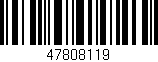 Código de barras (EAN, GTIN, SKU, ISBN): '47808119'