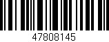 Código de barras (EAN, GTIN, SKU, ISBN): '47808145'