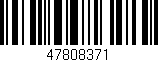 Código de barras (EAN, GTIN, SKU, ISBN): '47808371'