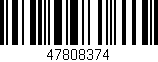 Código de barras (EAN, GTIN, SKU, ISBN): '47808374'