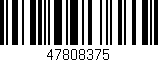 Código de barras (EAN, GTIN, SKU, ISBN): '47808375'