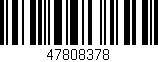 Código de barras (EAN, GTIN, SKU, ISBN): '47808378'