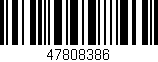Código de barras (EAN, GTIN, SKU, ISBN): '47808386'
