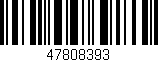 Código de barras (EAN, GTIN, SKU, ISBN): '47808393'
