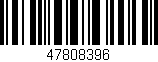 Código de barras (EAN, GTIN, SKU, ISBN): '47808396'