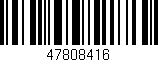 Código de barras (EAN, GTIN, SKU, ISBN): '47808416'