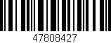 Código de barras (EAN, GTIN, SKU, ISBN): '47808427'