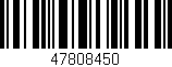 Código de barras (EAN, GTIN, SKU, ISBN): '47808450'