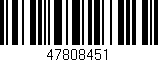 Código de barras (EAN, GTIN, SKU, ISBN): '47808451'