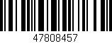 Código de barras (EAN, GTIN, SKU, ISBN): '47808457'