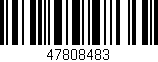 Código de barras (EAN, GTIN, SKU, ISBN): '47808483'