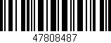 Código de barras (EAN, GTIN, SKU, ISBN): '47808487'
