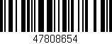 Código de barras (EAN, GTIN, SKU, ISBN): '47808654'