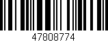 Código de barras (EAN, GTIN, SKU, ISBN): '47808774'
