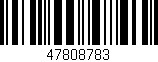 Código de barras (EAN, GTIN, SKU, ISBN): '47808783'