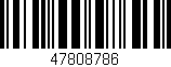 Código de barras (EAN, GTIN, SKU, ISBN): '47808786'