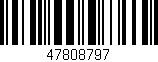 Código de barras (EAN, GTIN, SKU, ISBN): '47808797'