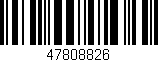Código de barras (EAN, GTIN, SKU, ISBN): '47808826'