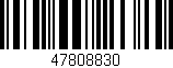 Código de barras (EAN, GTIN, SKU, ISBN): '47808830'