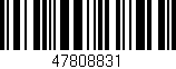 Código de barras (EAN, GTIN, SKU, ISBN): '47808831'