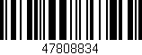 Código de barras (EAN, GTIN, SKU, ISBN): '47808834'