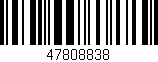 Código de barras (EAN, GTIN, SKU, ISBN): '47808838'
