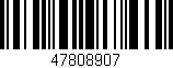 Código de barras (EAN, GTIN, SKU, ISBN): '47808907'