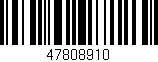 Código de barras (EAN, GTIN, SKU, ISBN): '47808910'