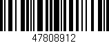 Código de barras (EAN, GTIN, SKU, ISBN): '47808912'