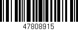 Código de barras (EAN, GTIN, SKU, ISBN): '47808915'