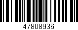 Código de barras (EAN, GTIN, SKU, ISBN): '47808936'