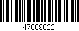 Código de barras (EAN, GTIN, SKU, ISBN): '47809022'