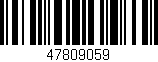 Código de barras (EAN, GTIN, SKU, ISBN): '47809059'