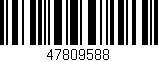 Código de barras (EAN, GTIN, SKU, ISBN): '47809588'