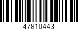 Código de barras (EAN, GTIN, SKU, ISBN): '47810443'