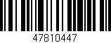 Código de barras (EAN, GTIN, SKU, ISBN): '47810447'