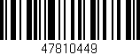 Código de barras (EAN, GTIN, SKU, ISBN): '47810449'
