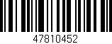 Código de barras (EAN, GTIN, SKU, ISBN): '47810452'