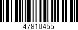 Código de barras (EAN, GTIN, SKU, ISBN): '47810455'