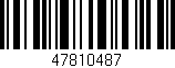 Código de barras (EAN, GTIN, SKU, ISBN): '47810487'