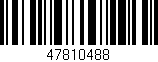 Código de barras (EAN, GTIN, SKU, ISBN): '47810488'