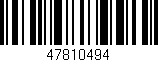 Código de barras (EAN, GTIN, SKU, ISBN): '47810494'