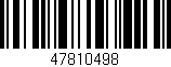 Código de barras (EAN, GTIN, SKU, ISBN): '47810498'