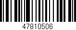 Código de barras (EAN, GTIN, SKU, ISBN): '47810506'