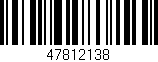Código de barras (EAN, GTIN, SKU, ISBN): '47812138'