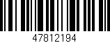 Código de barras (EAN, GTIN, SKU, ISBN): '47812194'