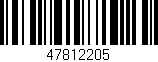 Código de barras (EAN, GTIN, SKU, ISBN): '47812205'
