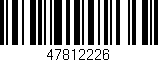 Código de barras (EAN, GTIN, SKU, ISBN): '47812226'