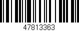 Código de barras (EAN, GTIN, SKU, ISBN): '47813363'