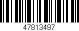 Código de barras (EAN, GTIN, SKU, ISBN): '47813497'